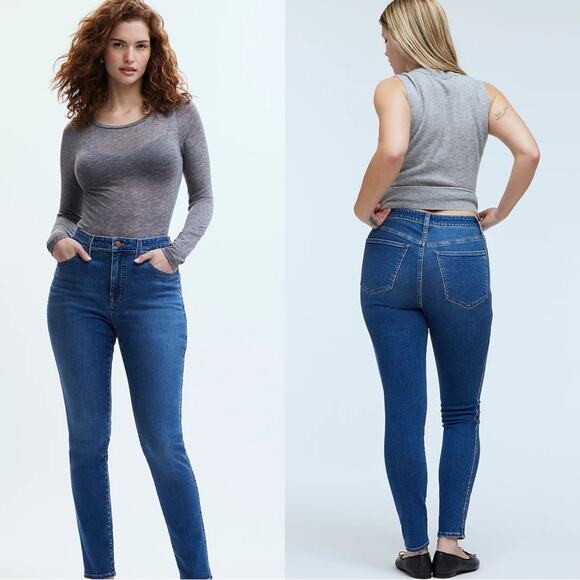 Madewell Curvy High Rise Skinny Jeans Dark Wash 26P - Picture 1 of 14